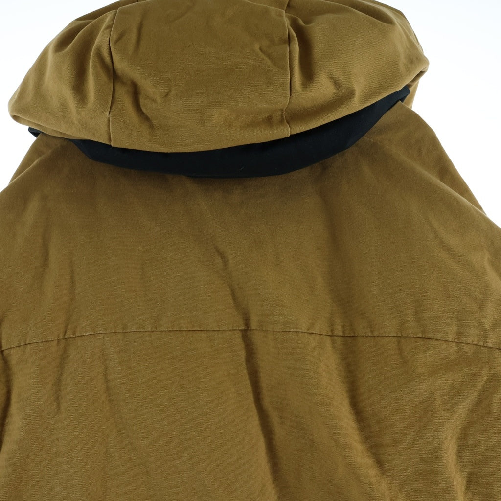 FIRST DOWN(ファーストダウン) ×FREAK'S STORE ORANGE FIRE PROOF フリークスストア オレンジファイヤープルーフ パネルショート フーデッドダウンジャケット ブラウン 213-1504