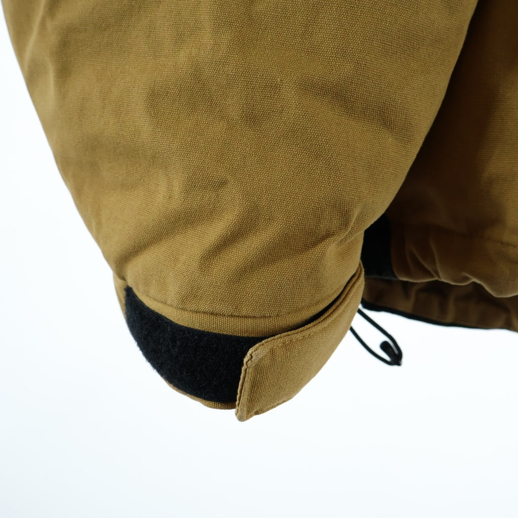 FIRST DOWN(ファーストダウン) ×FREAK'S STORE ORANGE FIRE PROOF フリークスストア オレンジファイヤープルーフ パネルショート フーデッドダウンジャケット ブラウン 213-1504
