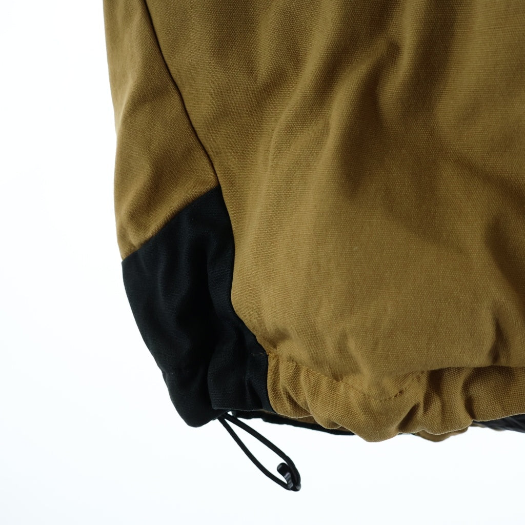 FIRST DOWN(ファーストダウン) ×FREAK'S STORE ORANGE FIRE PROOF フリークスストア オレンジファイヤープルーフ パネルショート フーデッドダウンジャケット ブラウン 213-1504