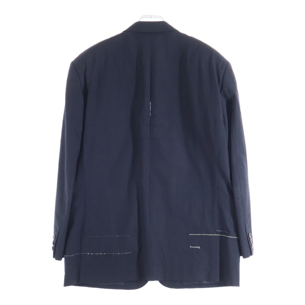 COMME des GARCONS HOMME(コムデギャルソンオム) 95SS AD1994 田中オム ステッチデザイン ウール3B テーラードジャケット ブラック HJ-10001M