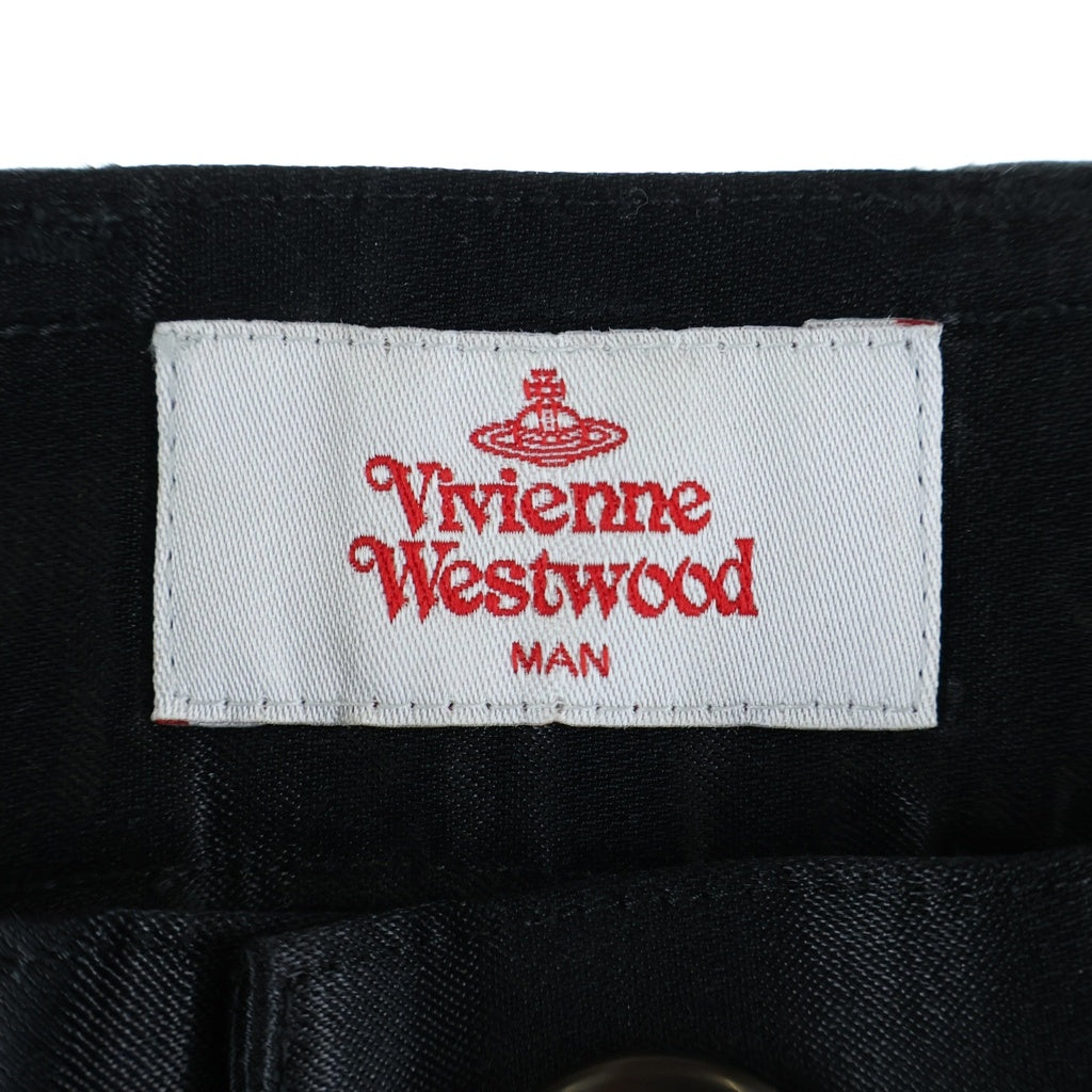 Vivienne Westwood MAN(ヴィヴィアンウエストウッドマン) 立体パッチポケット付き ハーフカーゴパンツ ショーツ ブラック VW-W1-76802