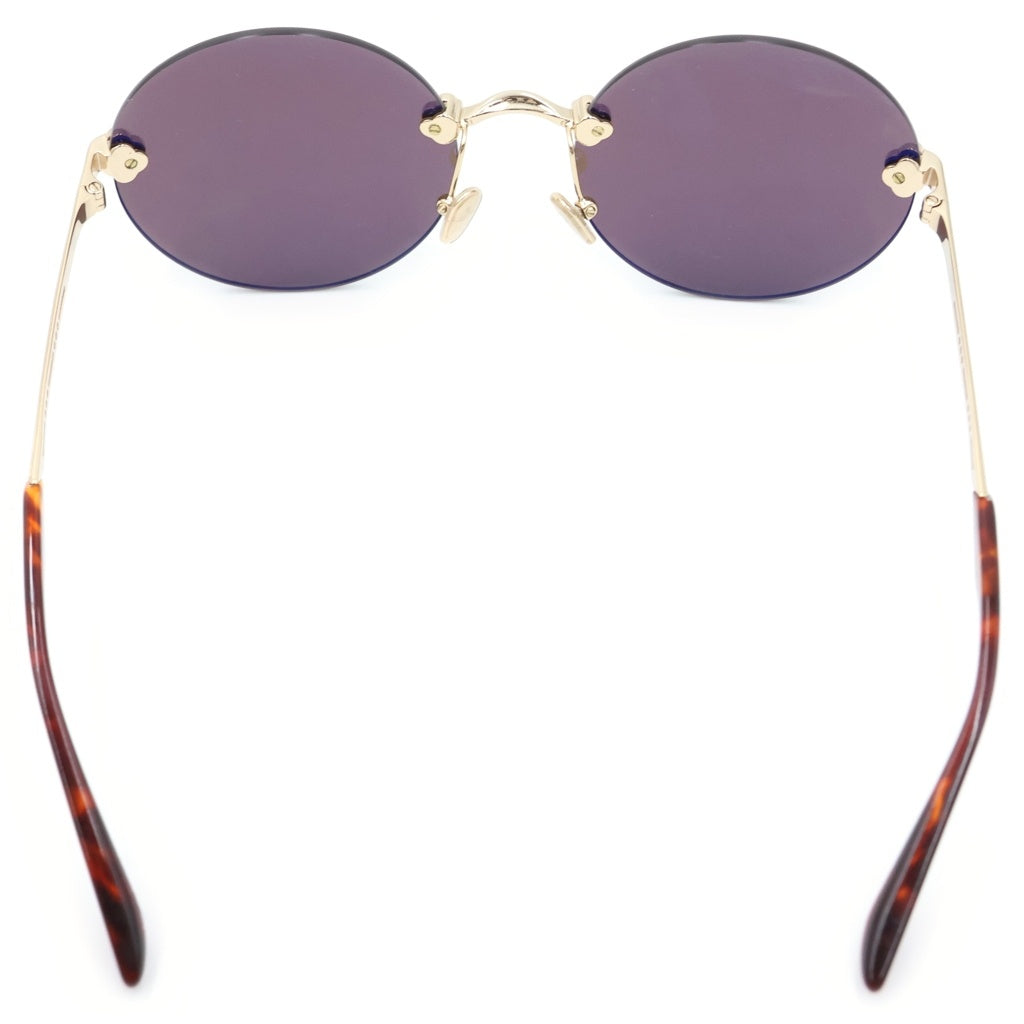 Vivienne Westwood(ヴィヴィアンウエストウッド) FRANKLIN フランクリン スワロフスキー装飾 リムレス カラーレンズサングラス アイウェア 眼鏡 ゴールド/レッド VW7044