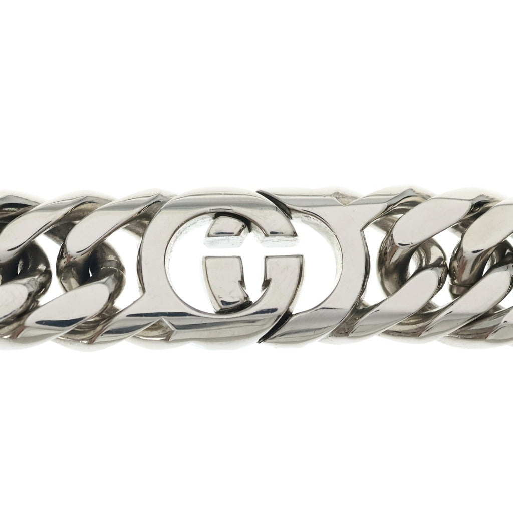 GUCCI(グッチ) インターロッキング キューバンリンク チェーンネックレス シルバー