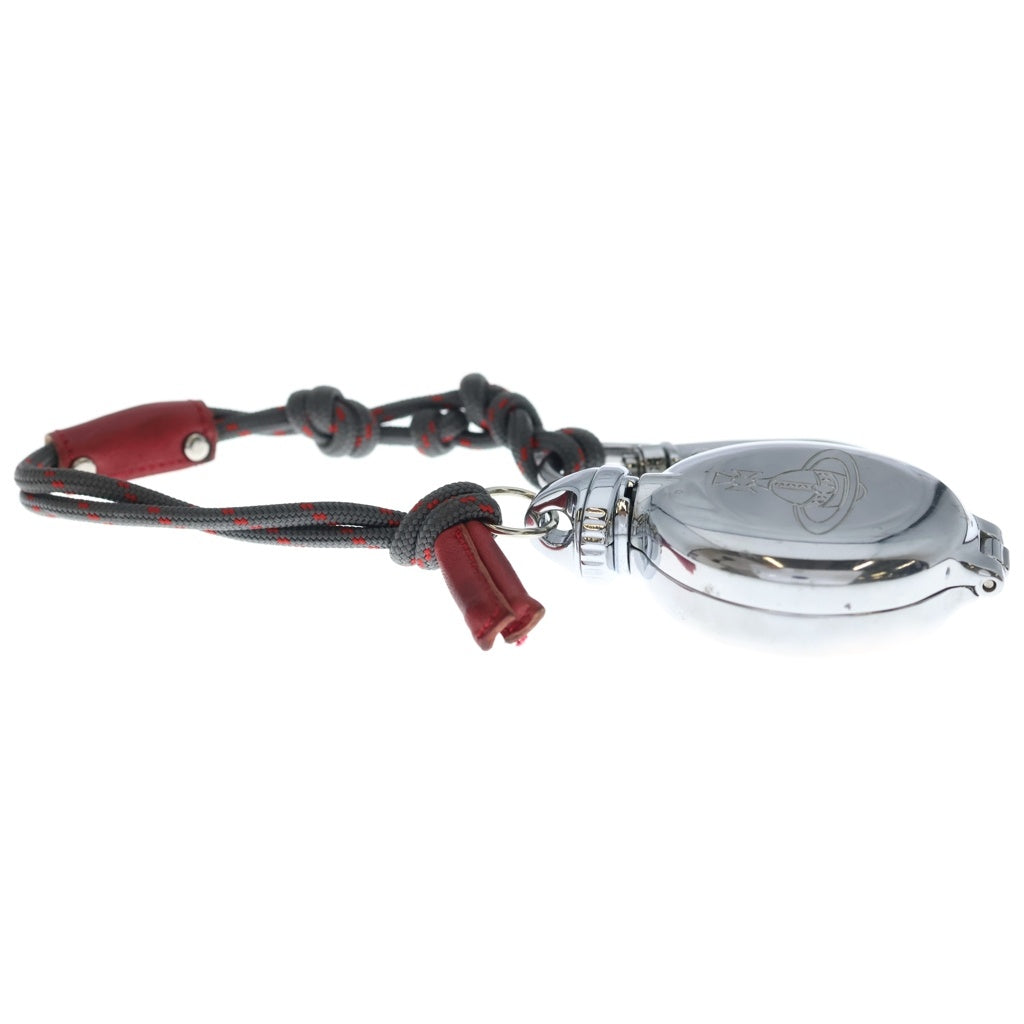 Vivienne Westwood(ヴィヴィアンウエストウッド) MOBILE ASHTRAY ラインオーブ刻印 パラコードストラップ モバイルアッシュトレイ 携帯灰皿 シルバー 8209000KU