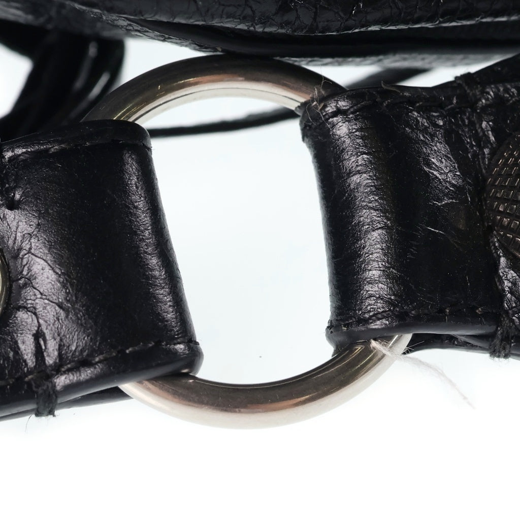 BALENCIAGA(バレンシアガ) LE CAGOLE DIY METAL ルカゴール ロゴペイント メタルスタッズ付き レザーバックパック リュック ブラック 766297