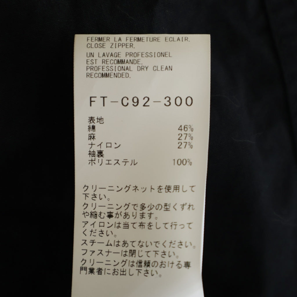 YOHJI YAMAMOTO REGULATION(ヨウジヤマモト レギュレーション) 25SS WATER REPELLENT WEATHER R-MODS COAT ウォーターリペレントウェザー モッズコート ジャケット ブラック FT-C92-300