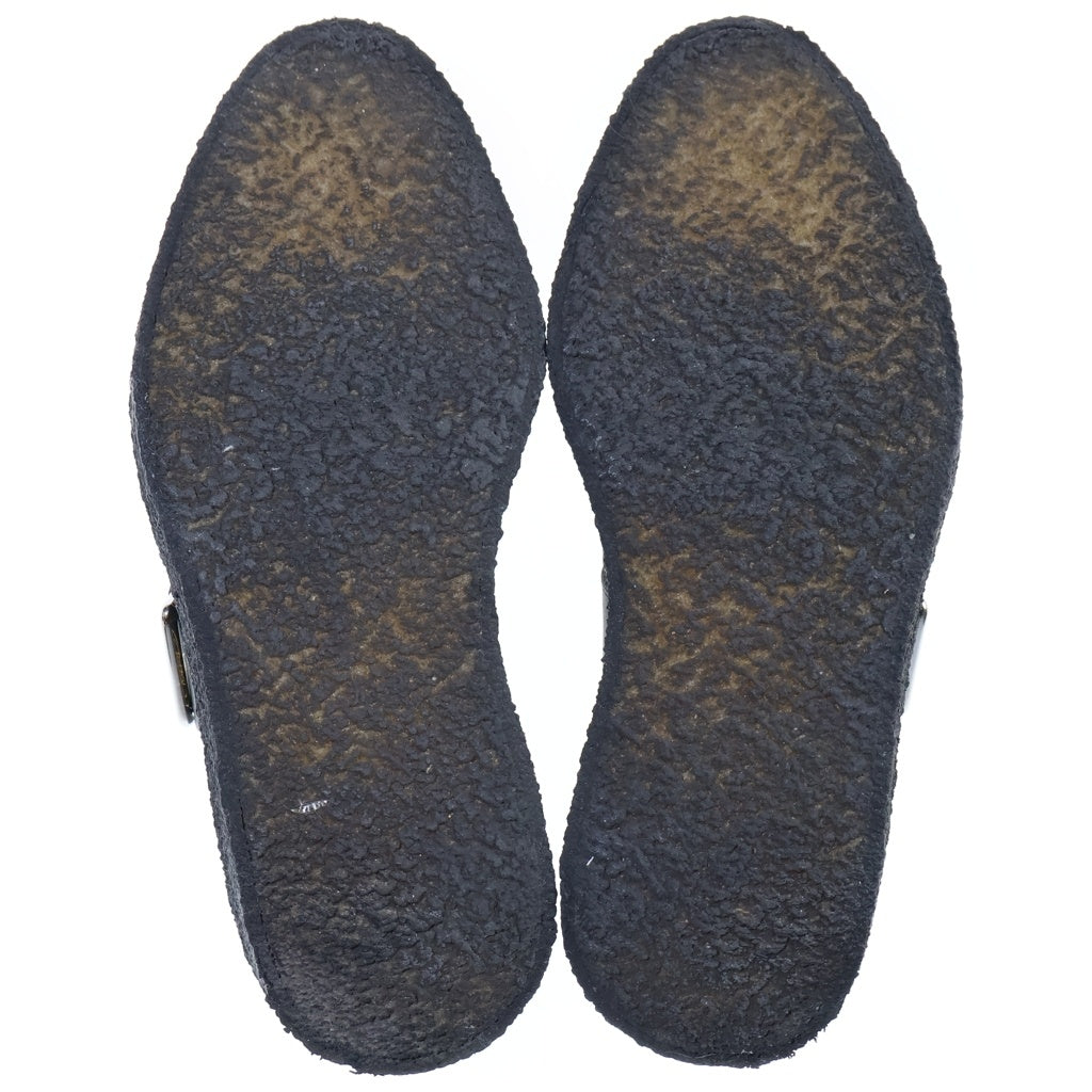 Vivienne Westwood(ヴィヴィアンウエストウッド) ×GEORGE COX POINT TOE MONK ジョージコックス ロゴベルト クレープソール ポイントトゥモンク レザードレスシューズ ブラック/ホワイト 72050015U
