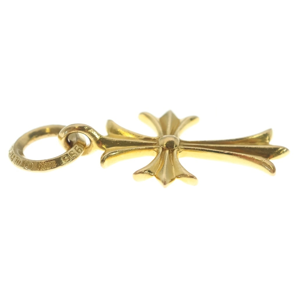 CHROME HEARTS(クロムハーツ) 22K TINY CH CROSS タイニーCHクロス ペンダントトップ オールド ゴールド BCA051