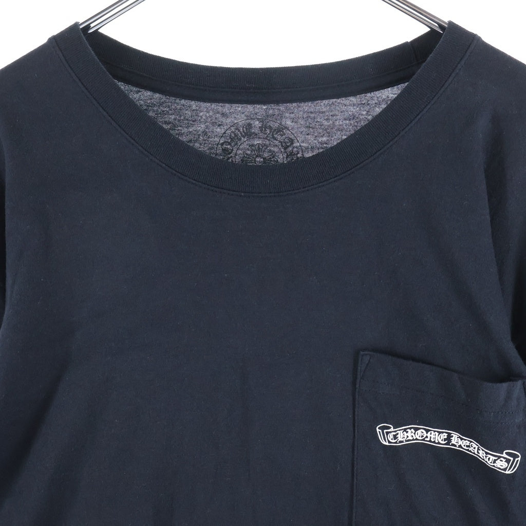 CHROME HEARTS(クロムハーツ) CH SCROLL LOGO L/S TEE スクロールロゴ アームプリント クルーネック長袖Tシャツ カットソー ブラック
