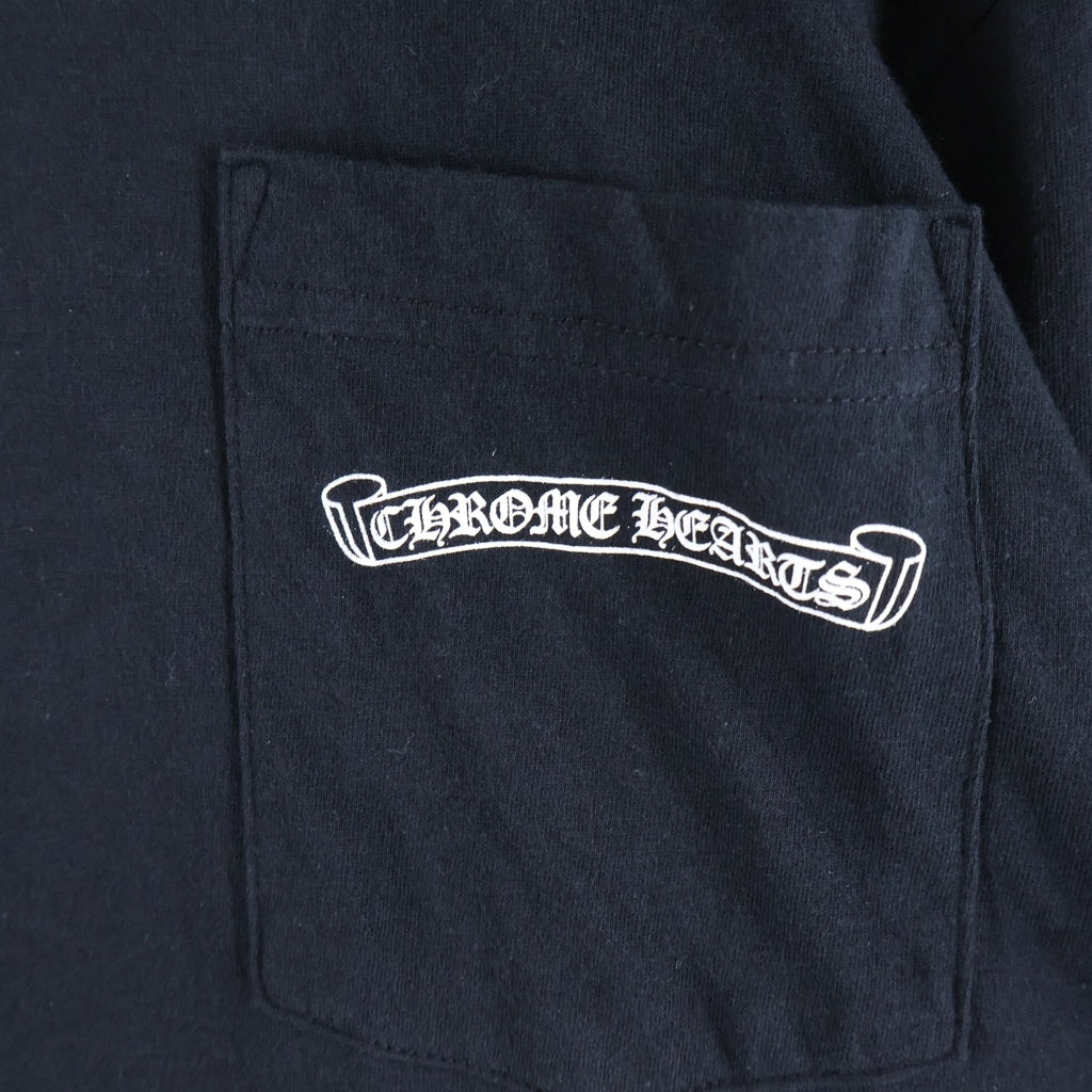 CHROME HEARTS(クロムハーツ) CH SCROLL LOGO L/S TEE スクロールロゴ アームプリント クルーネック長袖Tシャツ カットソー ブラック