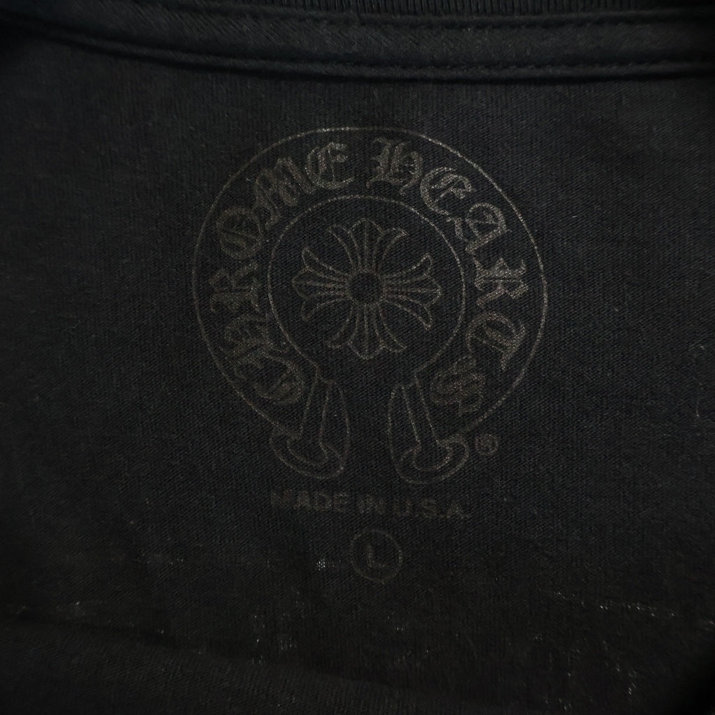 CHROME HEARTS(クロムハーツ) CH SCROLL LOGO L/S TEE スクロールロゴ アームプリント クルーネック長袖Tシャツ カットソー ブラック