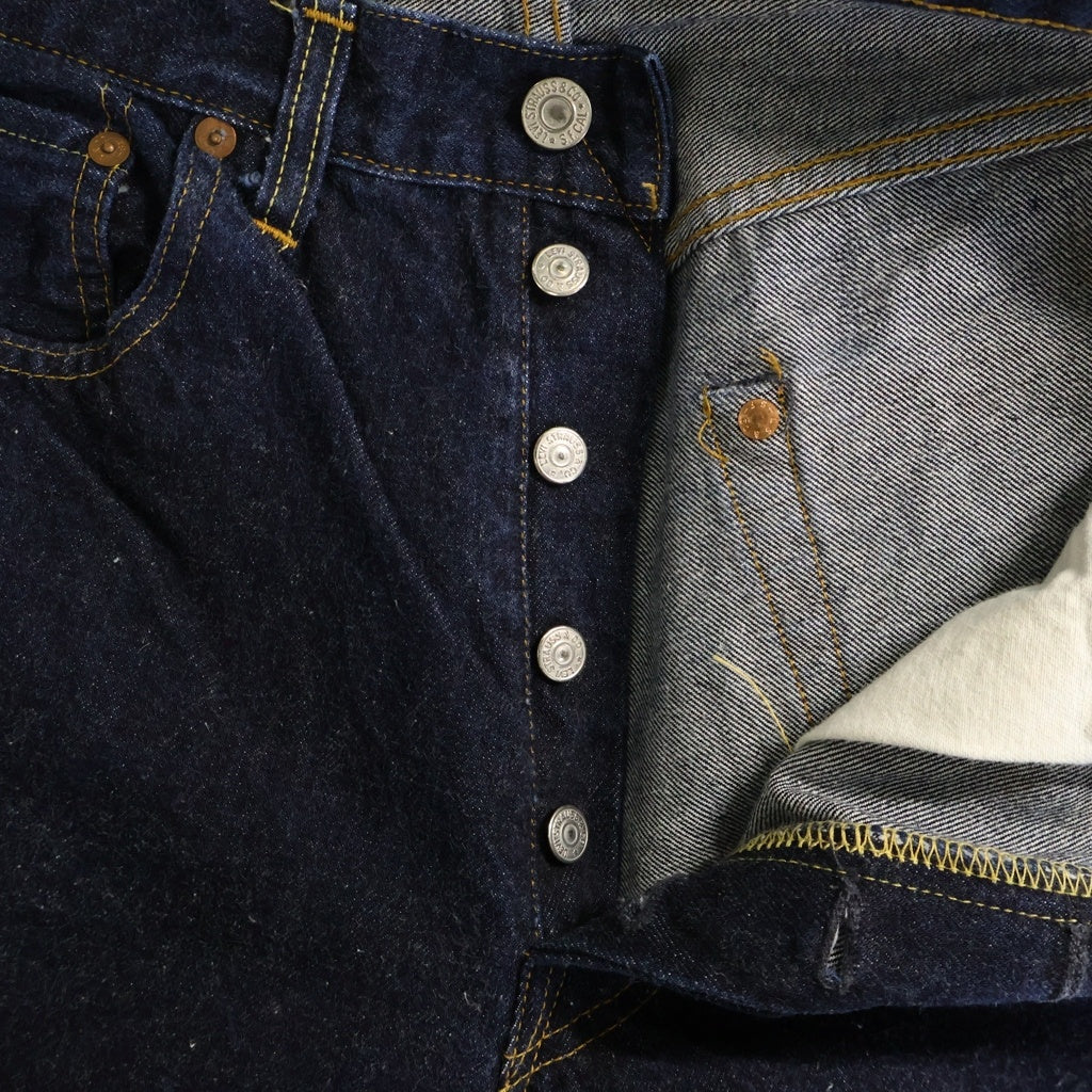 Levi's(リーバイス) 90S VINTAGE 501XX 復刻 USA製 BIGE ボタン裏555 バレンシア工場 ストレートデニムパンツ インディゴ 501-0003