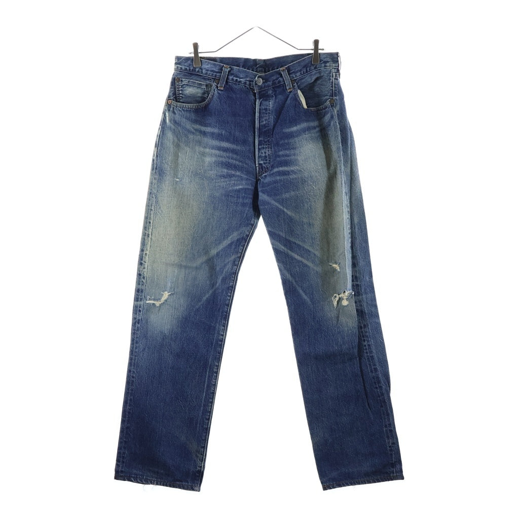 Levi's(リーバイス) 00S VINTAGE 501XX 復刻 USA製 BIGE ボタン裏555 バレンシア工場 ストレートデニムパンツ インディゴ 501-0003