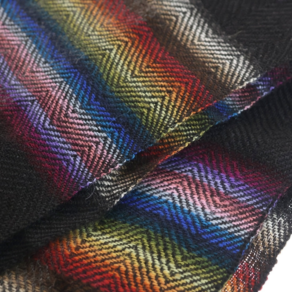 NO BRAND(ノーブランド) THE INOVE BROTHERS MULTI COLOURED SCARF イノウエブラザーズ アルパカ チェック 大判 スカーフ マフラー マルチカラー レディース