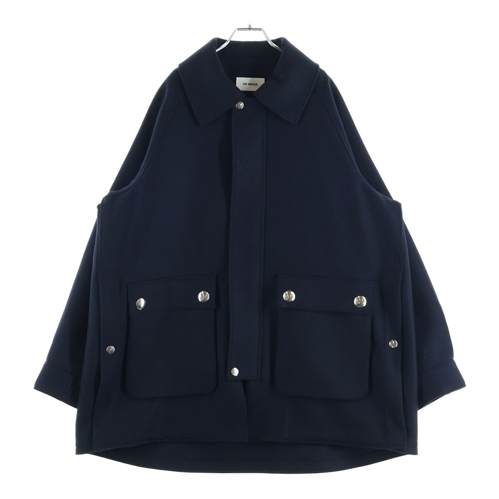 THE RERACS(ザ リラクス) 24AW FISHING COAT フィッシング ラグランスリーブ ハーフコート ネイビー 24FW-RECT-434