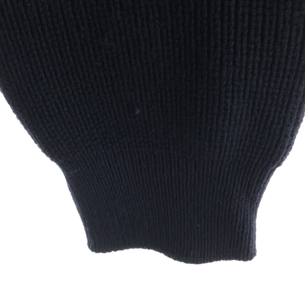 YOKE(ヨーク) 24AW 3/4 FRONT ZIP HIGHNECK RIB SWEATER フロントジップ ハイネック リブ ニットセーター ブラック YK24FW0829S