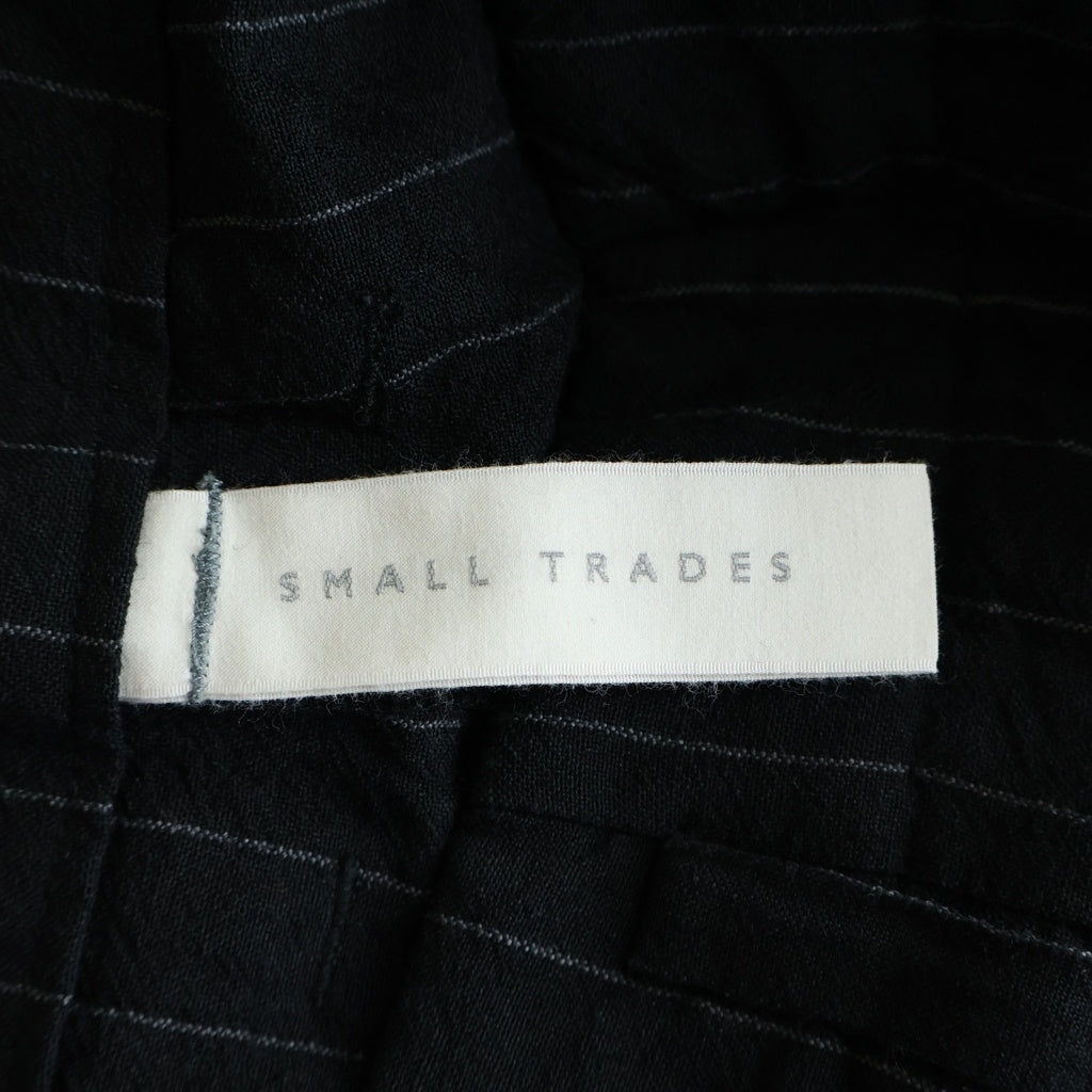 SHINYA KOZUKA(シンヤコズカ) 23SS BAGGY PIN STRIPE リネン ウール バギー ピンストライプ ワイドパンツ ブラック 2301SK53