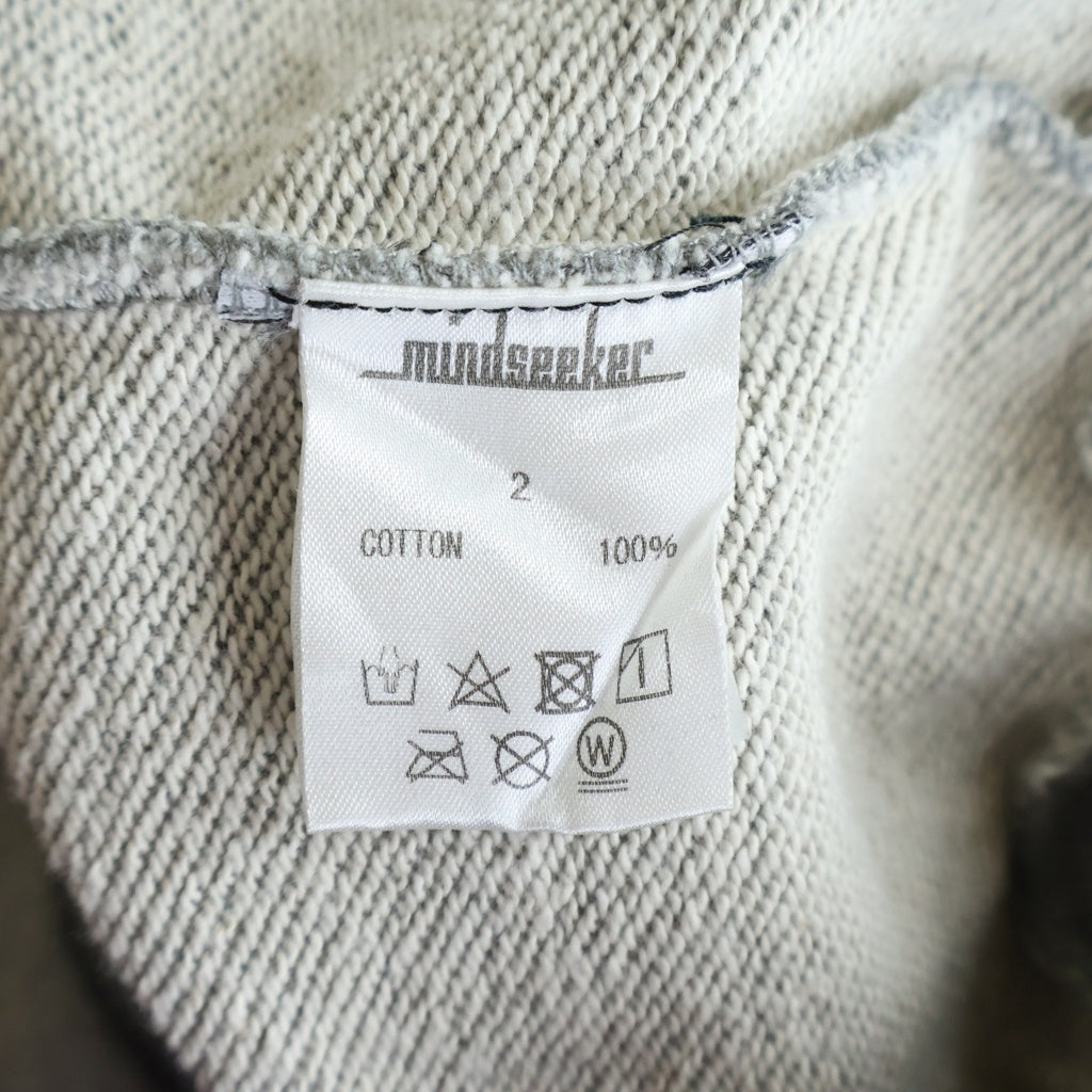 MINDSEEKER(マインドシーカー) TRIBAL LOGO ZIP UP HOODIE トライバル ロゴ スウェット 両面プリント ジップアップパーカー グレー