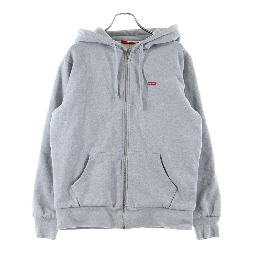 SUPREME(シュプリーム) 16AW Small Box Thermal Zip Up Sweat スモールボックスロゴ 裏地花柄サーマル ジップアップ フーデッド スウェットパーカー グレー