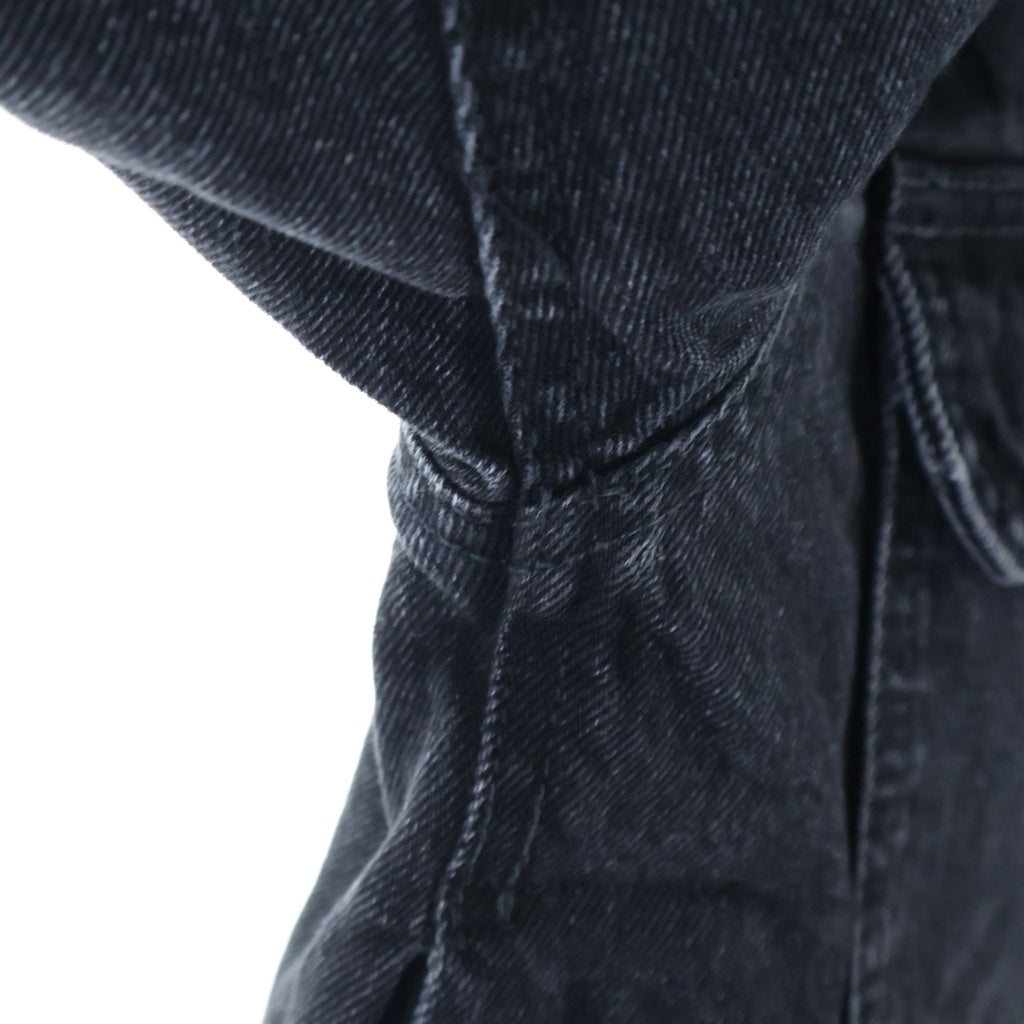 Sacai(サカイ) 23AW FAUX SHEARLING DENIM BLOUSON ファーシアリング 切替デザイン デニムジャケット ブルゾン ブラック 23-03221M