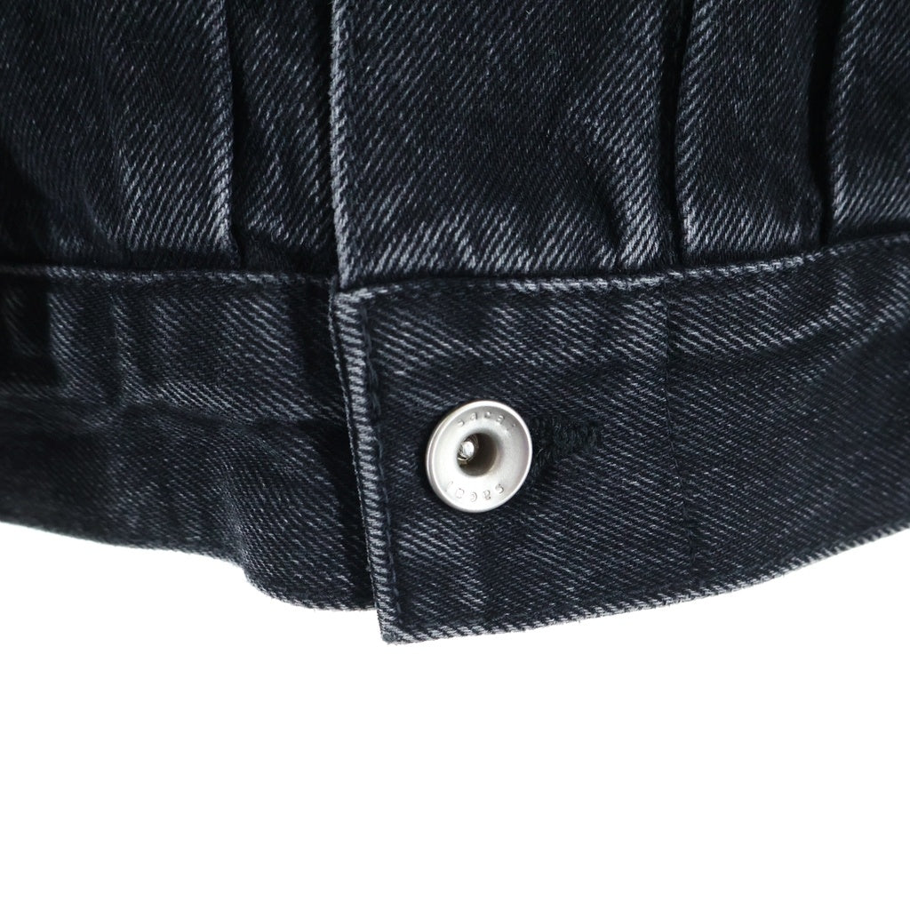 Sacai(サカイ) 23AW FAUX SHEARLING DENIM BLOUSON ファーシアリング 切替デザイン デニムジャケット ブルゾン ブラック 23-03221M