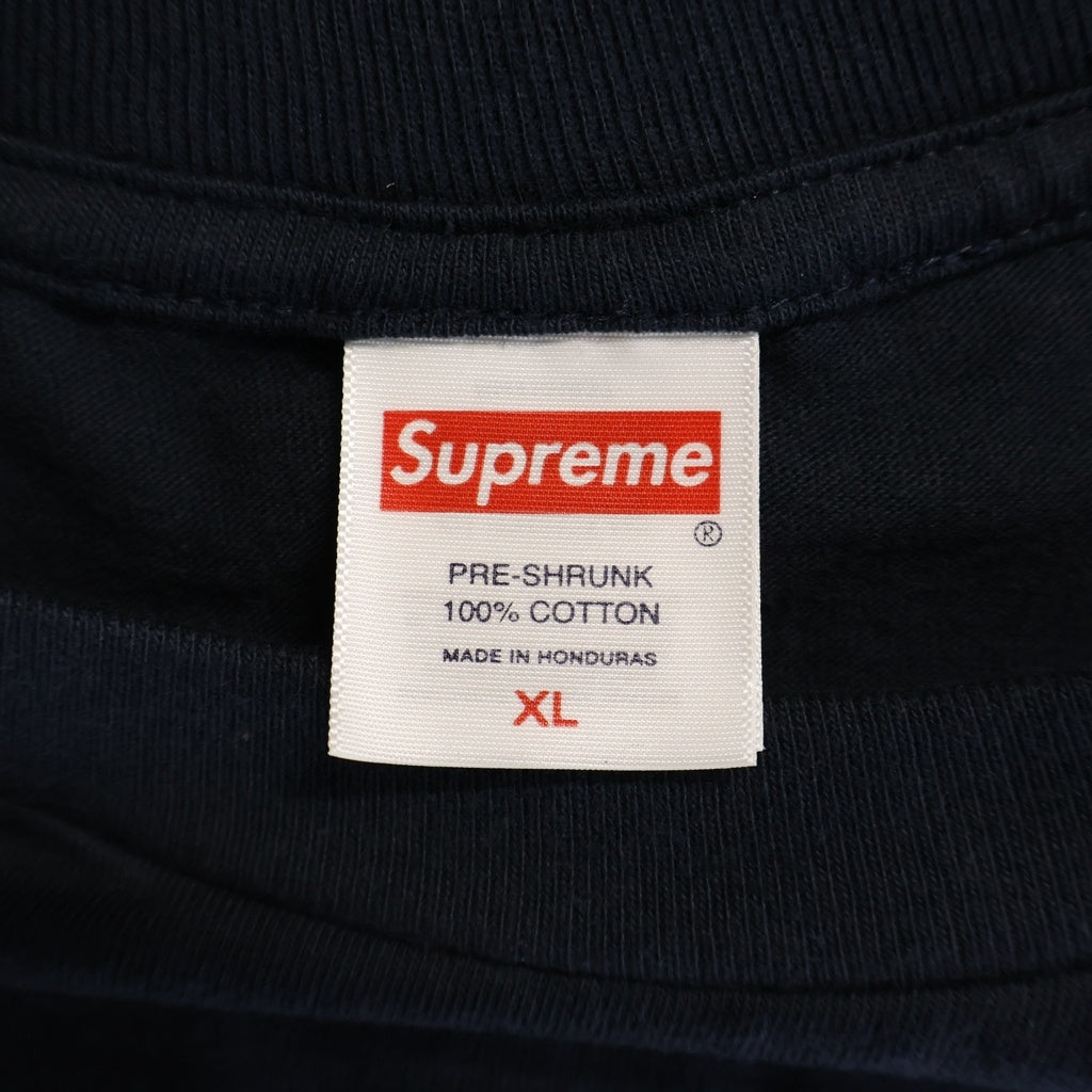 SUPREME(シュプリーム) 25SS ×APHEX TWIN Ambient Works Tee エイフェックスツイン アンビエント ワークス クルーネック半袖Tシャツ カットソー ネイビー