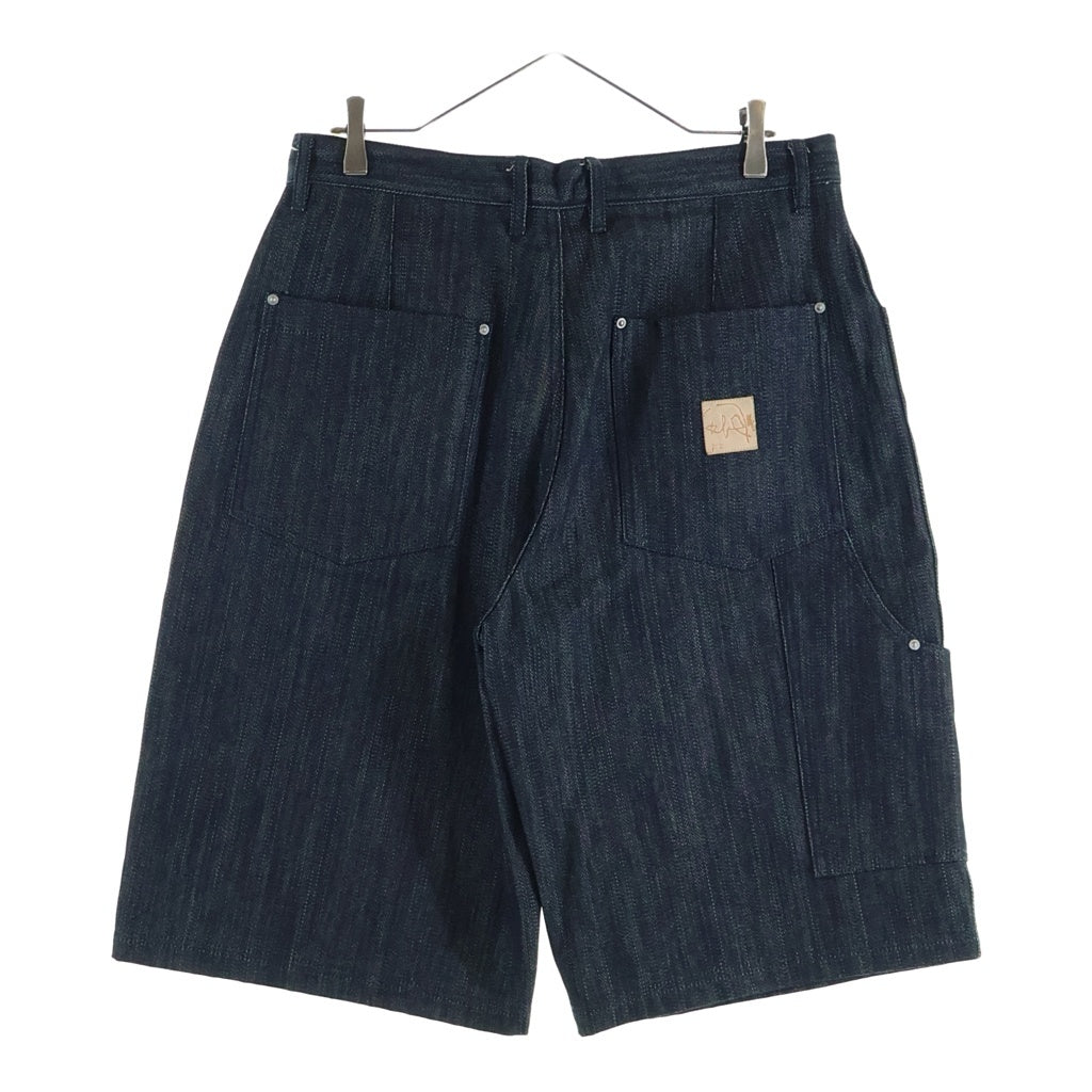 NO BRAND(ノーブランド) WILLOW PANTS ウィローパンツ 25SS P-020 BROKEN DENIM ボタンフライ ペインターデニムショーツ ハーフパンツ インディゴ