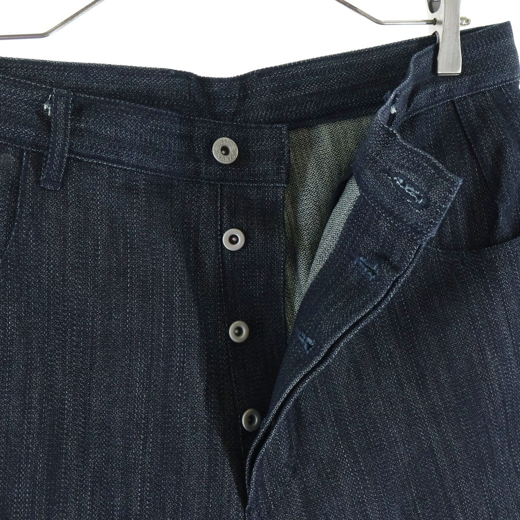 NO BRAND(ノーブランド) WILLOW PANTS ウィローパンツ 25SS P-020 BROKEN DENIM ボタンフライ ペインターデニムショーツ ハーフパンツ インディゴ