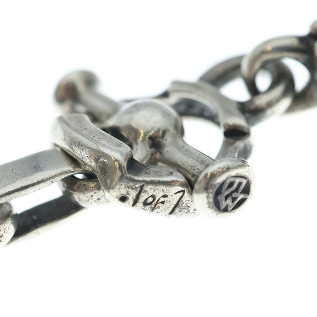 Travis Walker(トラヴィスワーカー) GARGOYLE BRACELET WITH T-BAR 6ガーゴイル ストーン装飾 Tバー チェーンブレスレット シルバー