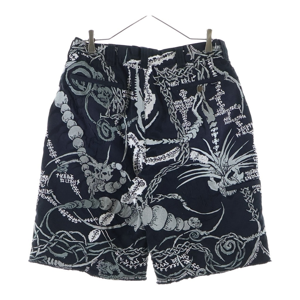 SUPREME(シュプリーム) 26SS Wombat Embroidered Work Short ウォンバット エンブロイダード ワーク ショーツ 総柄 ハーフパンツ ブラック