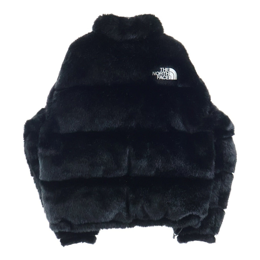 SUPREME(シュプリーム) 20AW Faux Fur Nuptse Jacket ノースフェイス ロゴエンブロイダリー ファー ヌプシ ダウンジャケット ブラック ND92001I