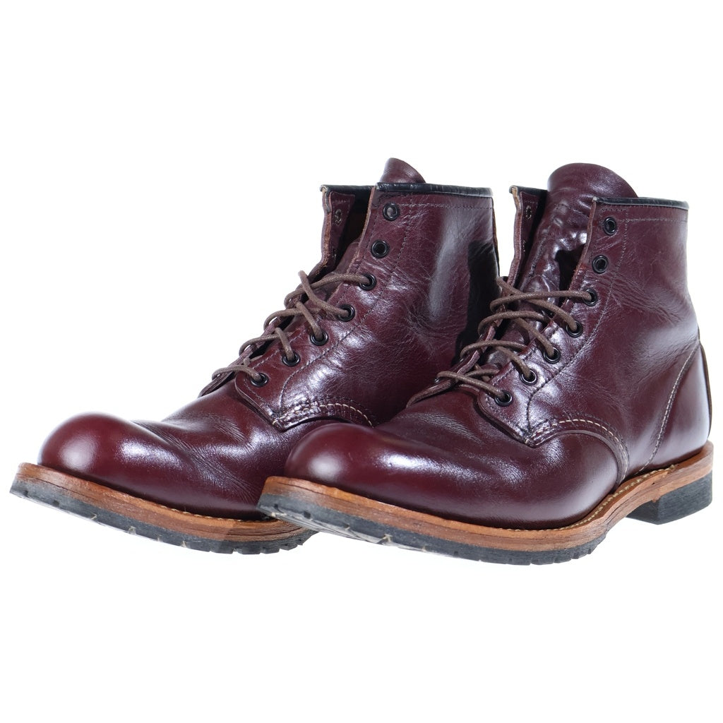 RED WING(レッド ウイング) BECKMAN BOOT ベックマン レザー レーズアップ ハーフソール ワークブーツ シューズ ワインレッド US9/27cm 9411