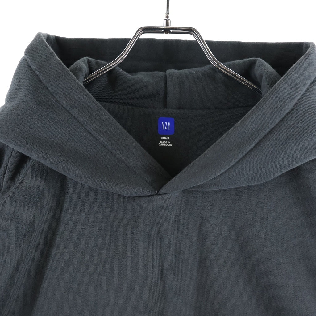 YEEZY GAP(イージーギャップ) コットン プルオーバースウェットパーカー フーディー チャコールグレー 003489