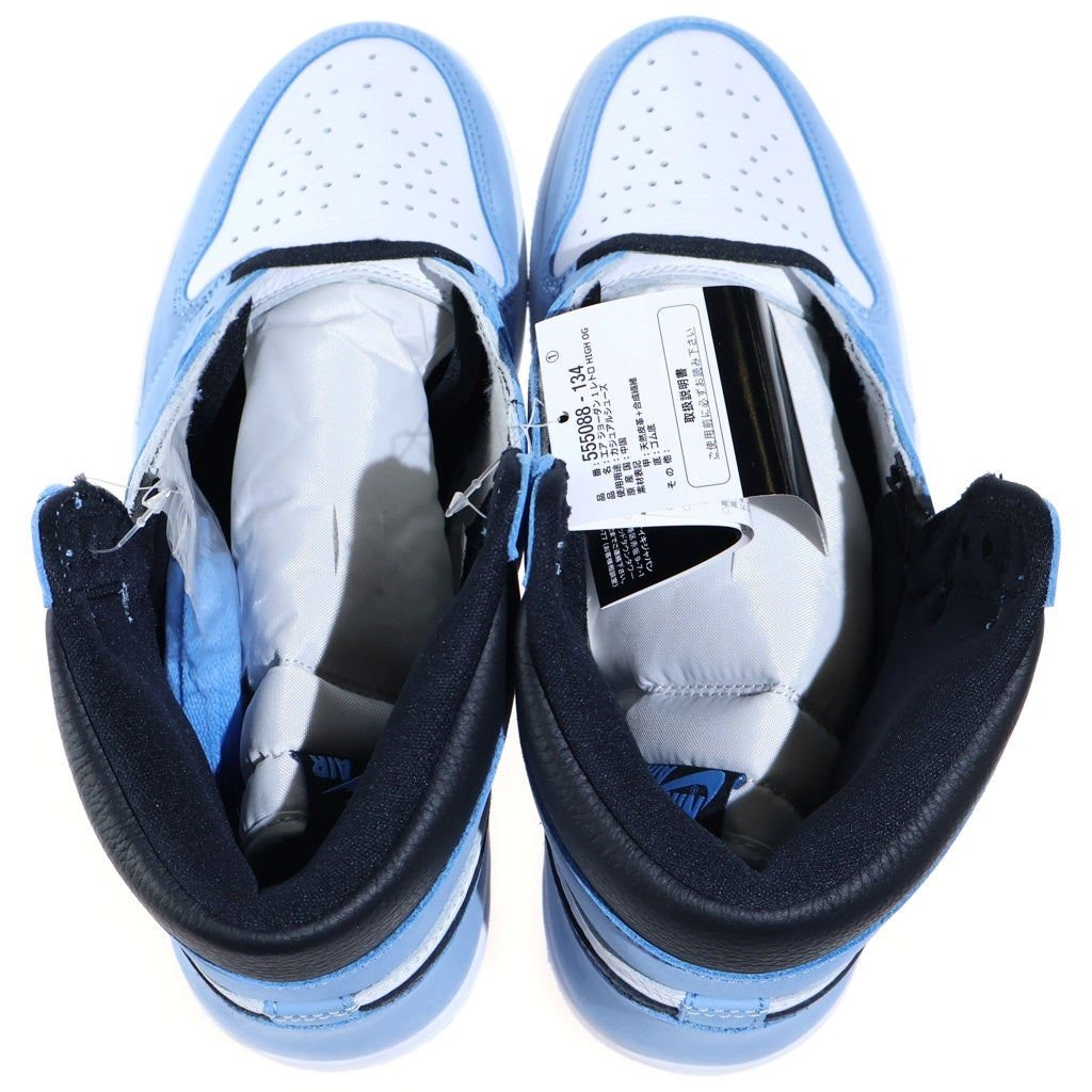 NIKE(ナイキ) AIR JORDAN HIGH OG UNIVERSITY BLUE エア ジョーダン 1 ユニバーシティ ハイカットスニーカー ブルー/ホワイト US10.5/28.5cm 555088-134