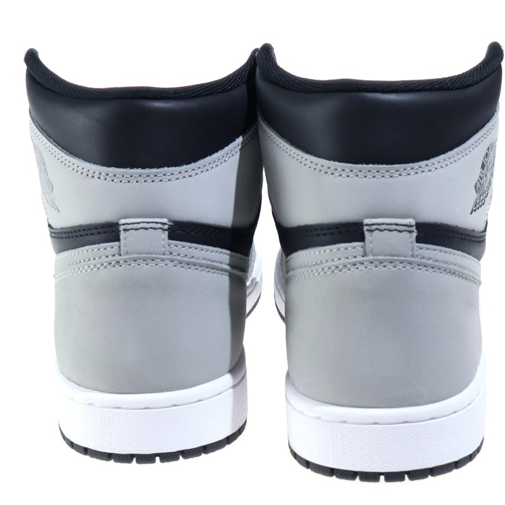 NIKE(ナイキ) AIR JORDAN HIGH OG SHADOW 2.0 エアジョーダン 1 シャドウ ハイカットスニーカー グレー/ブラック US10.5/28.5cm 555088-035