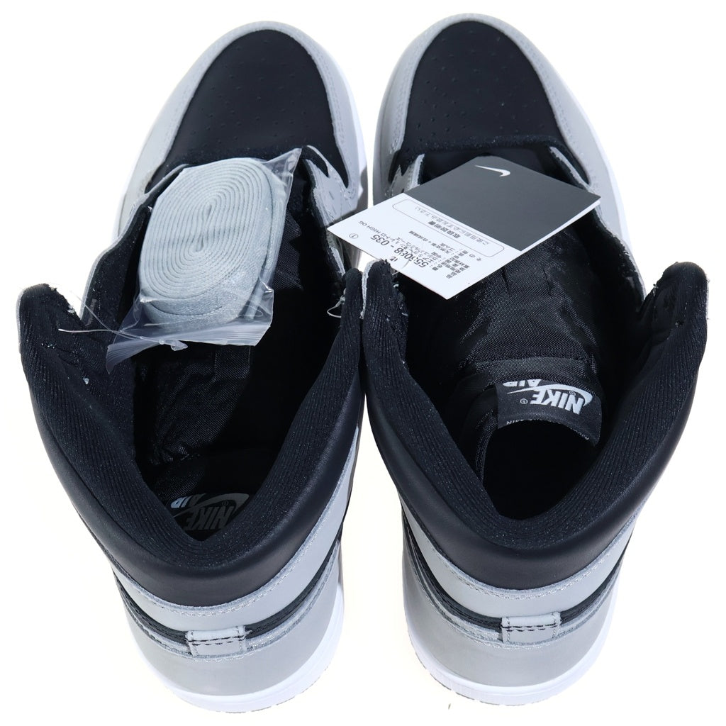 NIKE(ナイキ) AIR JORDAN HIGH OG SHADOW 2.0 エアジョーダン 1 シャドウ ハイカットスニーカー グレー/ブラック US10.5/28.5cm 555088-035