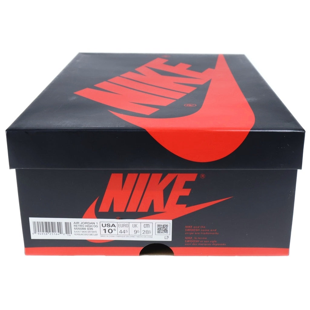 NIKE(ナイキ) AIR JORDAN HIGH OG SHADOW 2.0 エアジョーダン 1 シャドウ ハイカットスニーカー グレー/ブラック US10.5/28.5cm 555088-035