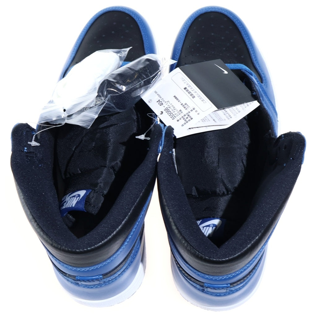 NIKE(ナイキ) AIR JORDAN RETRO HIGH OG エアジョーダン 1 レトロ ハイカットスニーカー ブルー/ブラック US10.5/28.5cm 555088-404