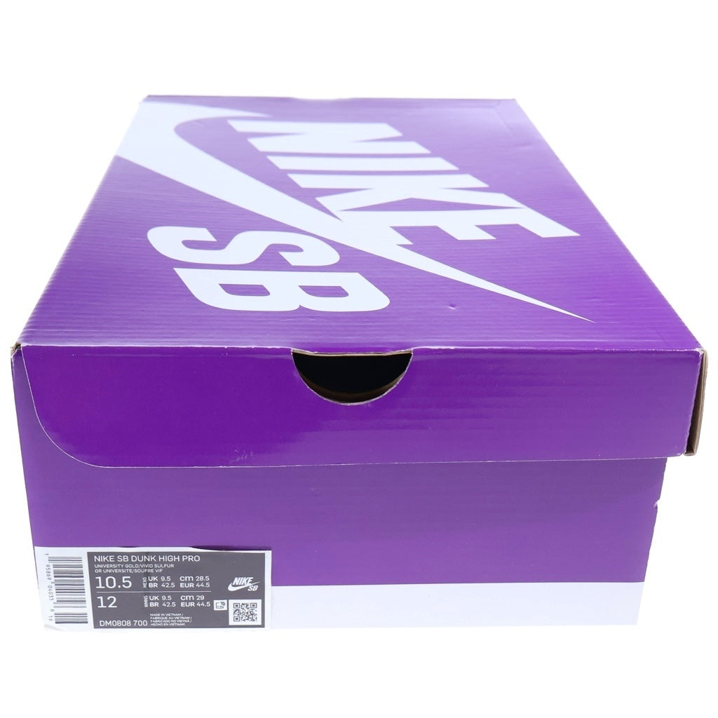 NIKE SB(ナイキエスビー) DUNK HIGH PINEAPPLE ダンク パイナップル ハイカットスニーカー イエロー US10.5/28.5cm DM0808-700