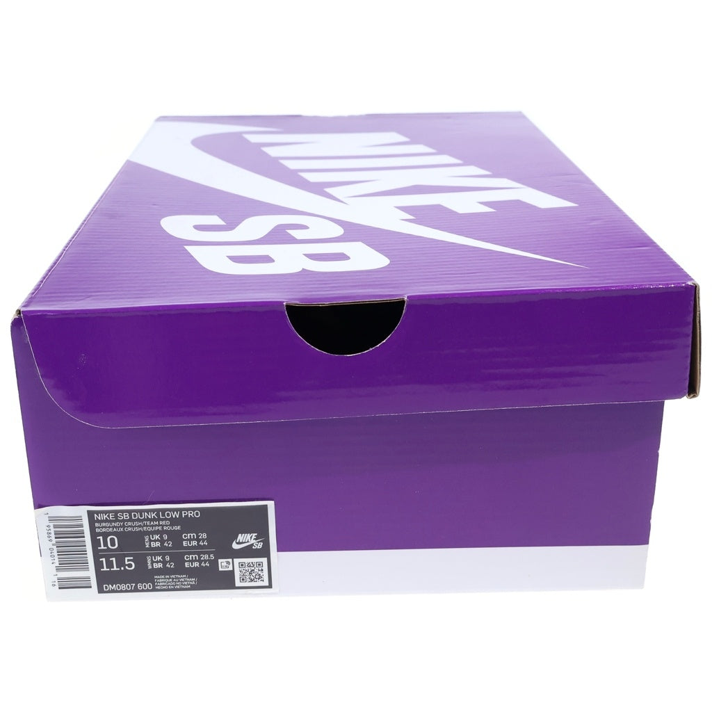 NIKE SB(ナイキエスビー) DUNK LOW CHERRY ダンク チェリー ローカットスニーカー レッド/ブラウン US10/28cm DM0807-600