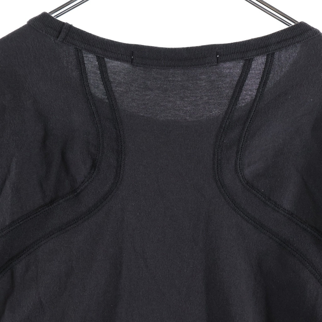 NVRFRGT(ネバーフォーゲット) 25SS PANELED LONG SLEEVE T-SHIRT パネル ロングスリーブ 長袖Tシャツ カットソー ダークグレー EXST251T02