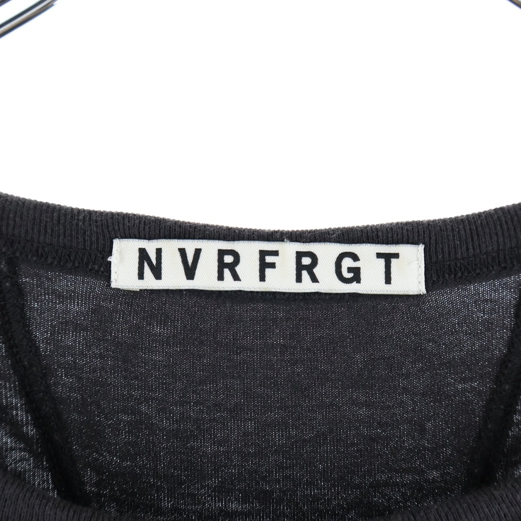 NVRFRGT(ネバーフォーゲット) 25SS PANELED LONG SLEEVE T-SHIRT パネル ロングスリーブ 長袖Tシャツ カットソー ダークグレー EXST251T02