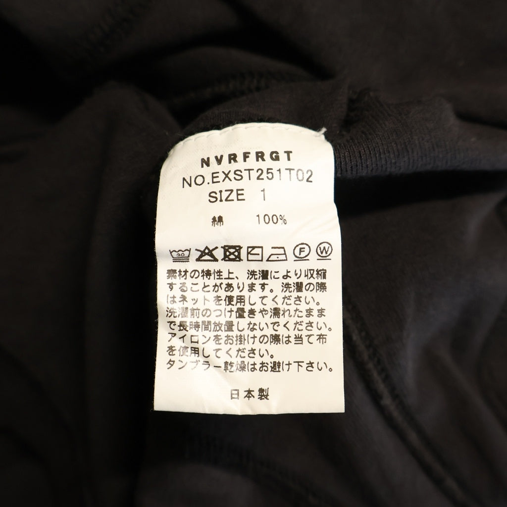 NVRFRGT(ネバーフォーゲット) 25SS PANELED LONG SLEEVE T-SHIRT パネル ロングスリーブ 長袖Tシャツ カットソー ダークグレー EXST251T02
