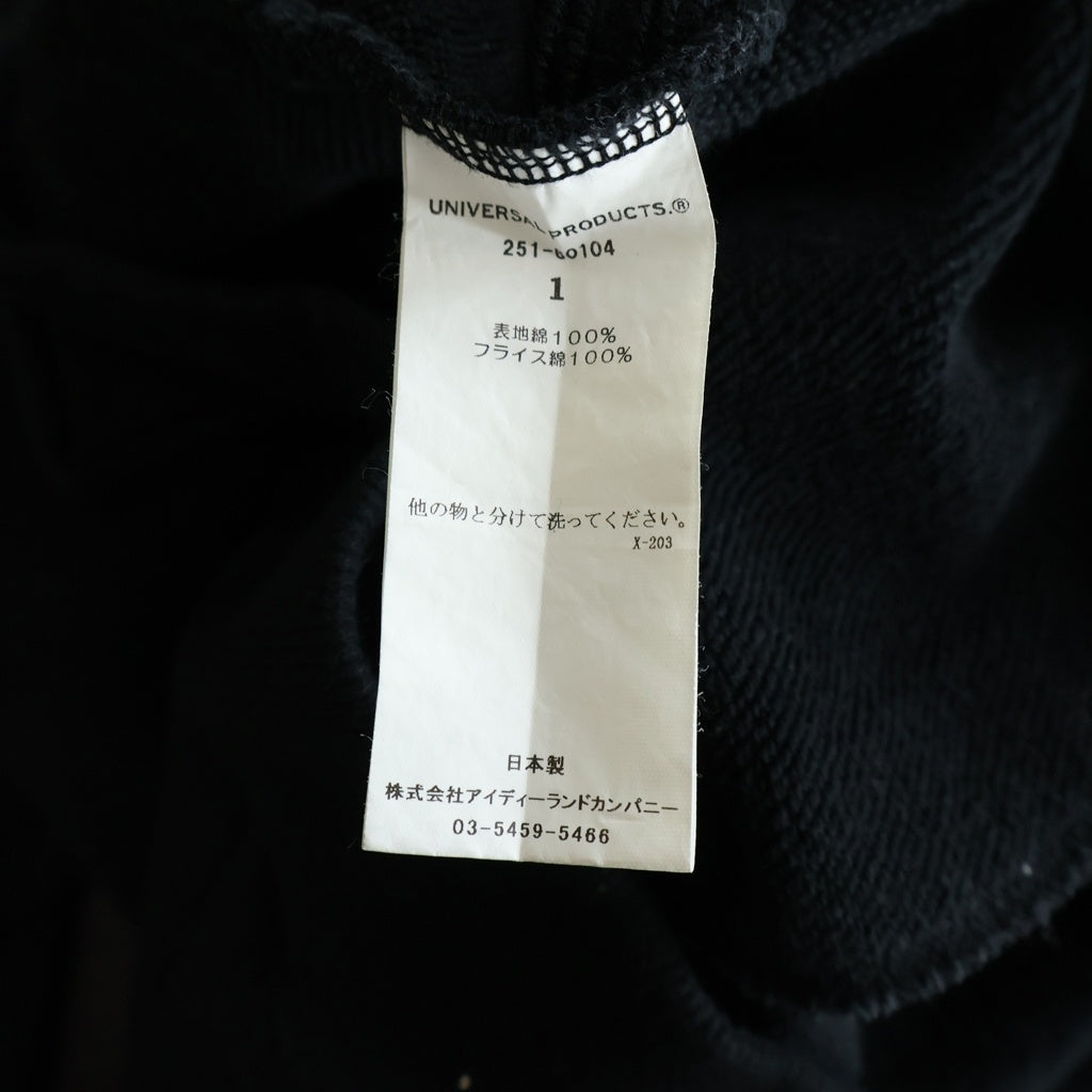 UNIVERSAL PRODUCTS(ユニバーサルプロダクツ) JUMBERCA HALF ZIP SWEAT ジャンベルカ ハーフジップ スェット トレーナー ブラック 251-60104