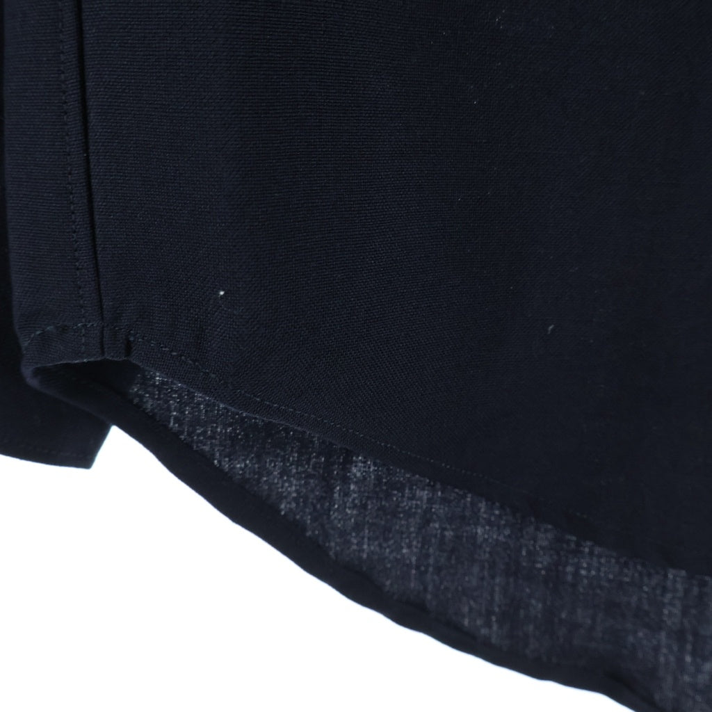 NO BRAND(ノーブランド) REFOMED WOOL MID リフォメッド ウールミッド ボタンダウン 長袖シャツ ネイビー RESH-YN01