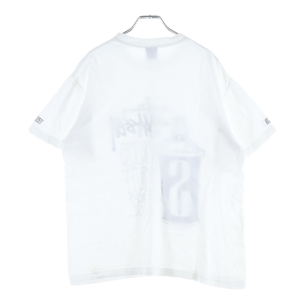 STUSSY(ステューシー) 00S OLD 25th Anniversary CRUIZE STUFF 1992 Tee オールド スプレー缶プリントTシャツ 半袖カットソー ホワイト
