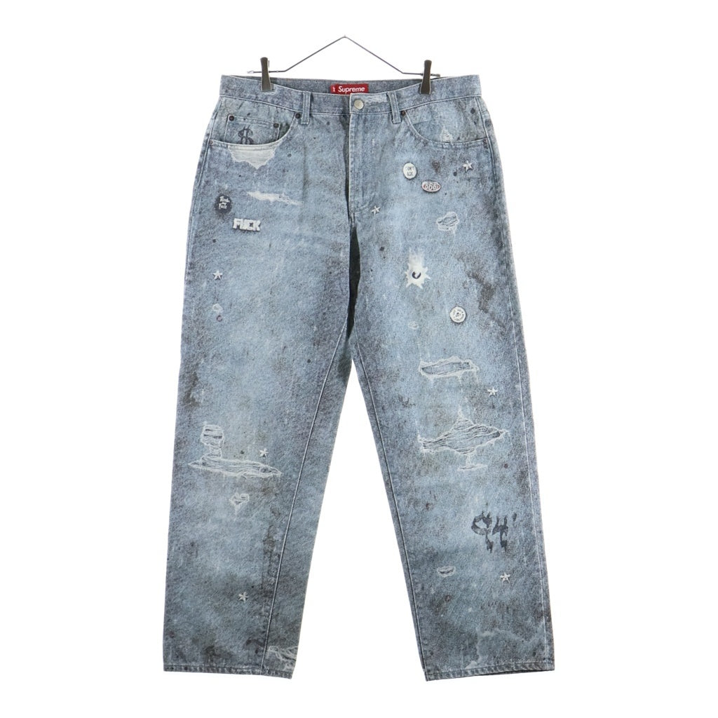 SUPREME(シュプリーム) 24AW HJR Trompe Loeil Loose Fit Jean トロンプルイユ ルーズフィット デニム ジーンズ グレー