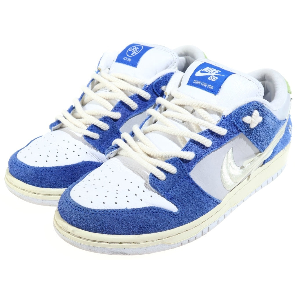 NIKE SB(ナイキエスビー) ×FLY STREETWEAR DUNK LOW GARDENIA フライストリートウェア ダンク ガーデニア ローカットスニーカー ブルー US8.5/26.5cm DQ5130-400