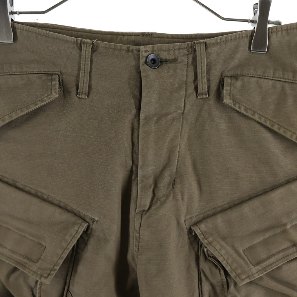 JULIUS(ユリウス) 18-19AW COTTON STRETCH BACK SATIN バックサテン ストレッチ マルチポケット ガスマスク カーゴパンツ カーキ 637PAM9