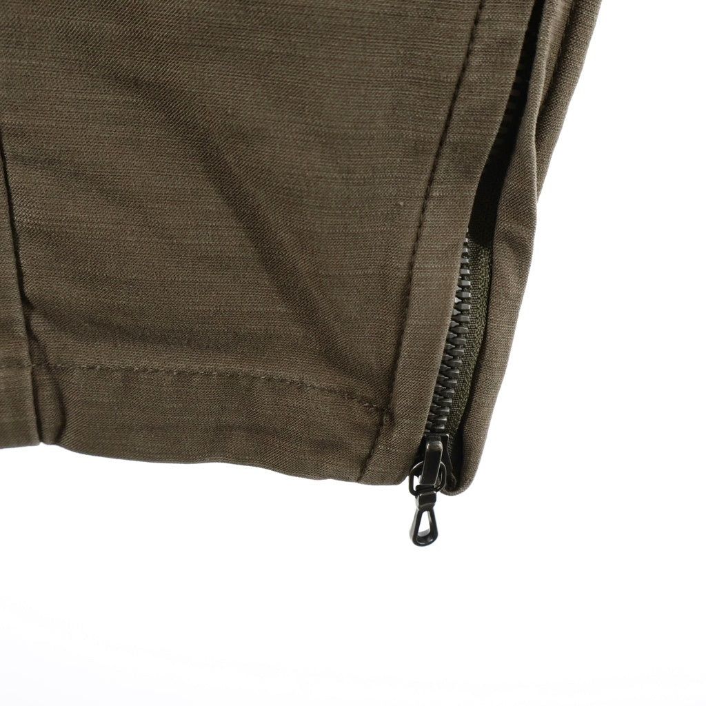 JULIUS(ユリウス) 18-19AW COTTON STRETCH BACK SATIN バックサテン ストレッチ マルチポケット ガスマスク カーゴパンツ カーキ 637PAM9